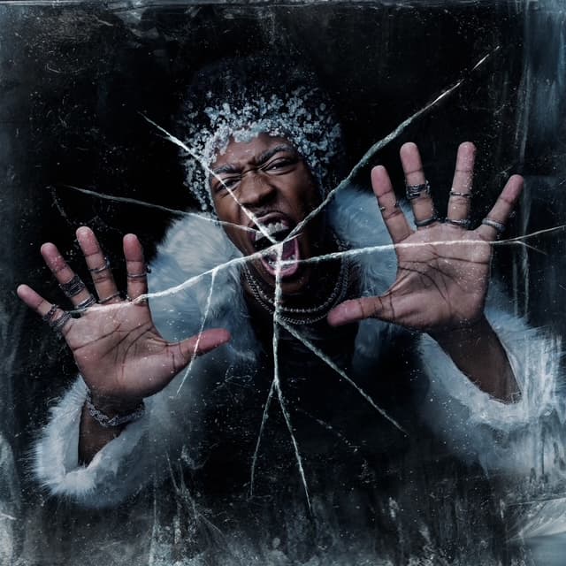 Kimanii pressing through cracked glass at the breakthrough threshold